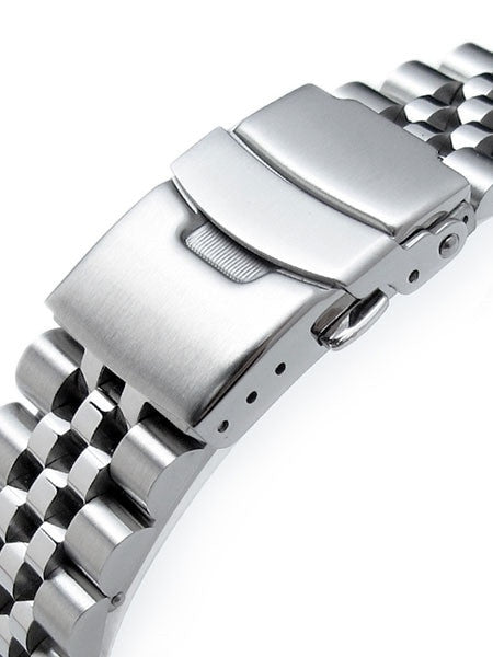 Strapcode 22mm Super-J "Louis" 316L Stainless Steel Watch Bracelet with Straight Ends #SS221803B020S