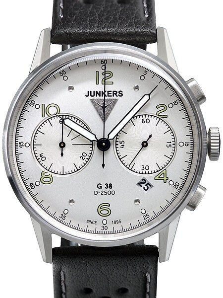 Junkers G38 Silver Dial, Quartz Chronograph with 60-Minute Timer #6984-4
