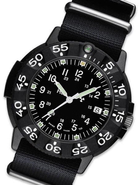 Traser Code Green Watch with Green Tritium Illumination and Black Nylon Strap #106105
