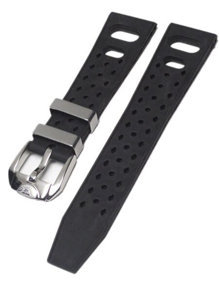 Squale Matic OEM 22mm Black Tropic Rubber Dive Watch Strap #Matic-TROP-Black