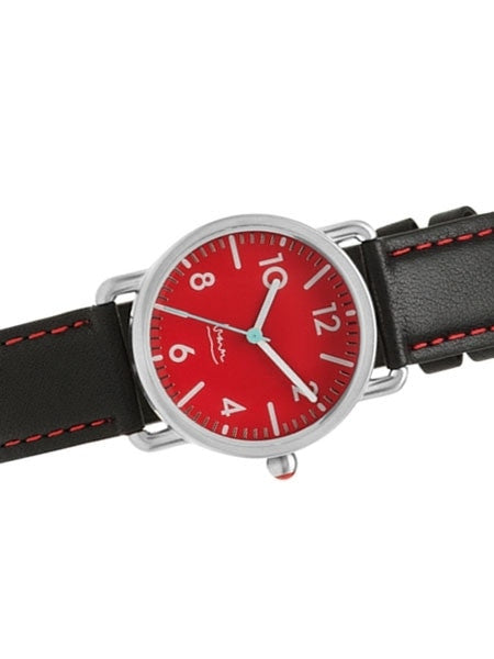 Projects 30mm Ladies Red Witherspoon Quartz Watch with Leather Strap #9106R