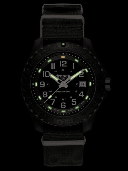 Traser Outdoor Pioneer Watch with Tritium Illumination and Rotating Black Bezel #102902