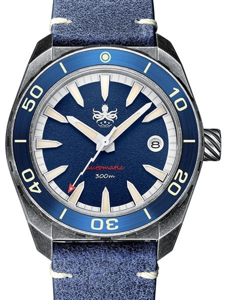 PHOIBOS Blue Proteus 300-Meter Automatic Dive Watch with AR Double Dome Sapphire Crystal #PY028B