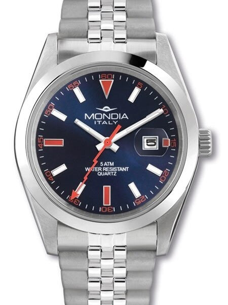 Mondia Quartz Sporty Dress Watch with Stainless Steel Bracelet #MI-742-SS-04BL-GB