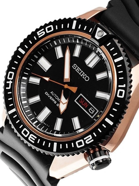 Seiko Stargate Automatic Dive Watch with Black Dial and Rubber Dive Strap #SKZ330K1