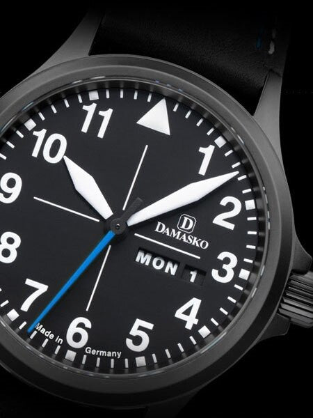 Damasko Swiss ETA Automatic with a 40mm Black PVD Case, Black Dial #DA38BK