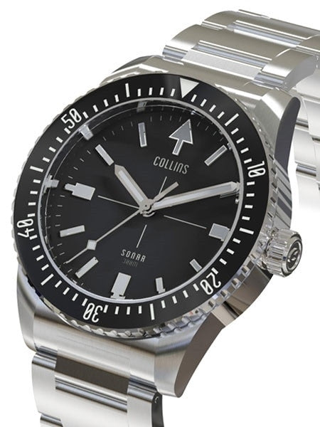 Collins SONAR Swiss Automatic, 300-M Dive Watch with 39.5mm Case and a Sapphire Crystal #CWC01