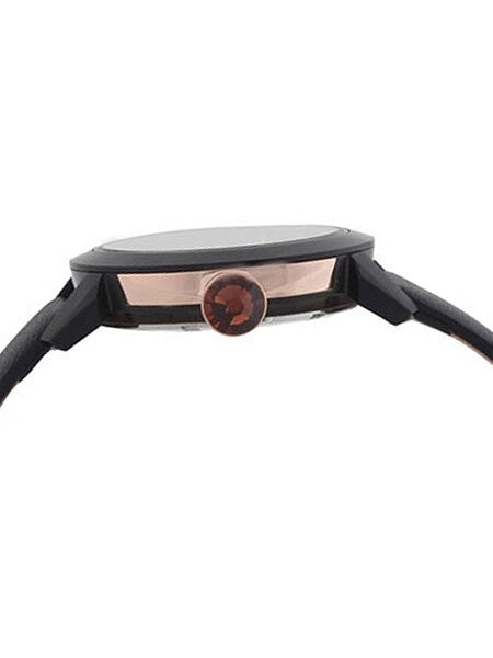 Titan HTSE Ladies Solar Powered Quartz Watch with Black PVD Case and Leather Strap #2525KL01