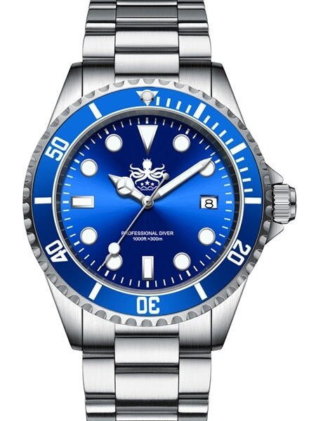 PHOIBOS 300-Meter Swiss Quartz Dive Watch with Sapphire Crystal #PX002B