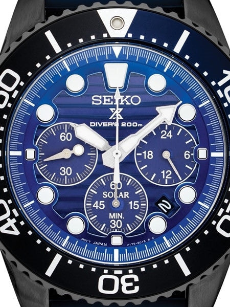Seiko Solar Quartz Chronograph with Stop-Watch and 24-hour Sub