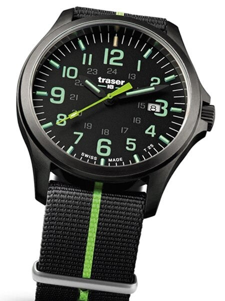Traser Officer Pro Gun Metal PVD Case Watch with an Anti-Reflective Sapphire Crystal #107426
