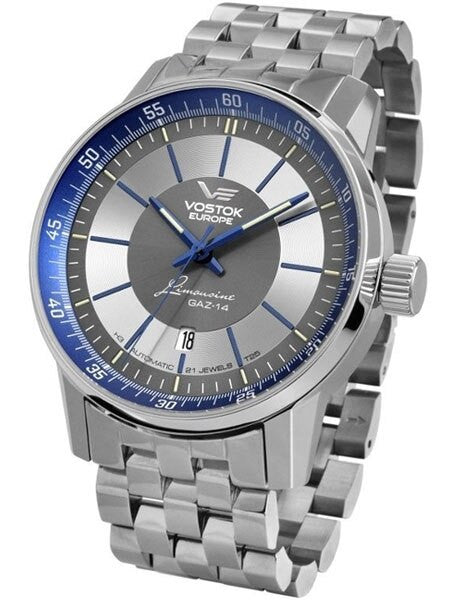 Vostok-Europe GAZ Limo Silver-Grey Dial Watch with Trigalight Illumination 5651138B
