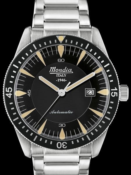 Mondia 1946 Automatic Watch with Black Dial #MI760SS-01BK-BM