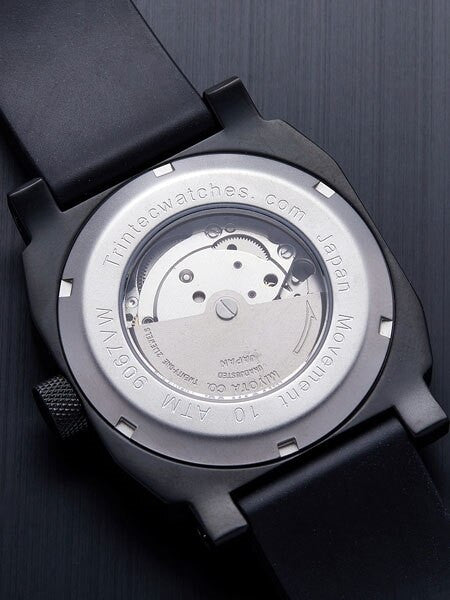 Scratch and Dent - Trintec Zulu-03 Cockpit Clock Automatic Aviator Watch with Black PVD Case #9067VW