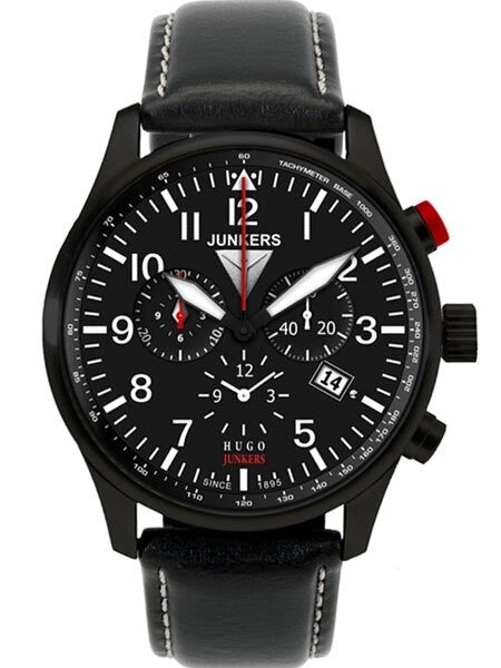 Junkers Hugo Junkers Series 12-Hour Totalizer Chronograph Watch with Alarm #6680-2