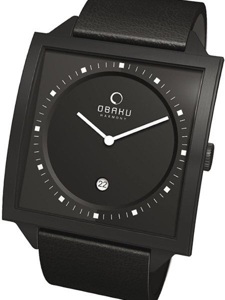 Obaku Harmony Square Case Watch with a Quartz Movement #V116UBBRB