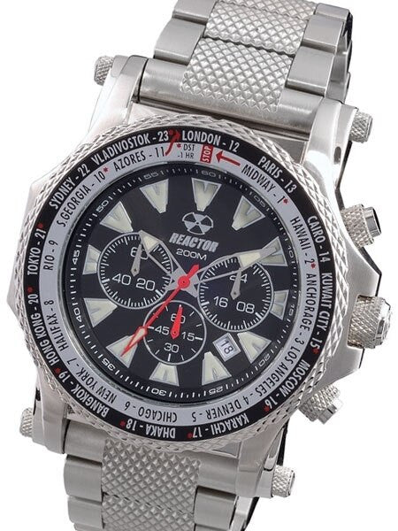 Reactor Proton World Time, Chronograph Watch with Date and SuperLuminova Illumination #91001