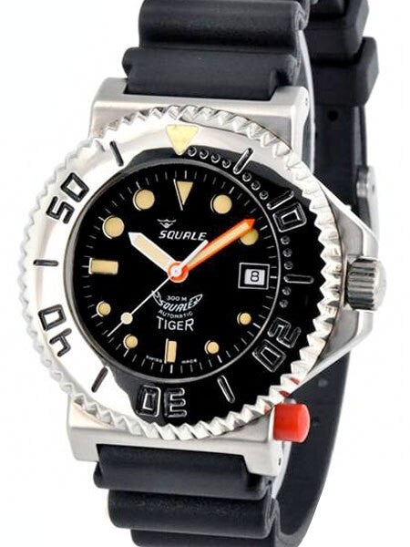 Squale Vintage Swiss Automatic Dive watch with Locking Bezel #Tiger-064-BK