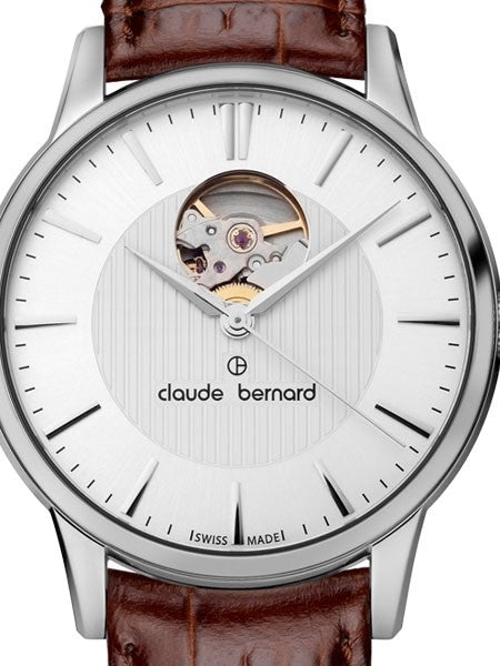 Claude Bernard Swiss Made ETA Automatic Open-Heart Watch #85017-3-AIN
