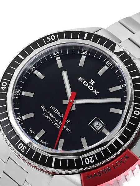Edox Hydro-Sub Swiss Quartz Dive Watch with Edox MasterLock  #53200-3NRM-NIN