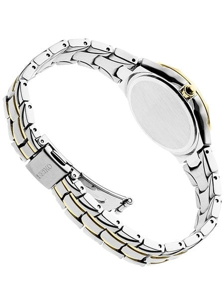 Seiko Women's Solar Dress Watch with 28 Diamonds and Mother of Pearl Dial #SUT372