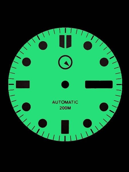 Fully Luminous Dial with SuperLuminova for Seiko 7S26, NH36 and 4R36 Movements #D07