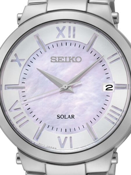 Seiko Women's Solar Sport Watch with Mother of Pearl Dial #SNE885