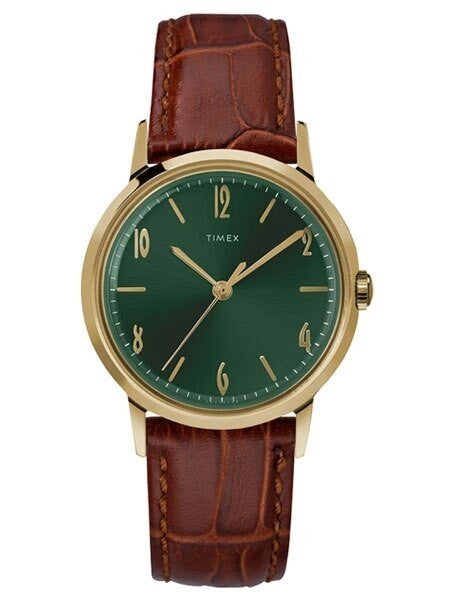 Timex 34mm Marlin Mechanical (Hand Wind) Watch with Green Dial #TW2U01700ZV