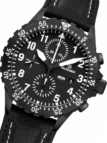 Damasko Swiss Valjoux 7750 Chronograph with 60 Minute Dive Bezel #DC66BK