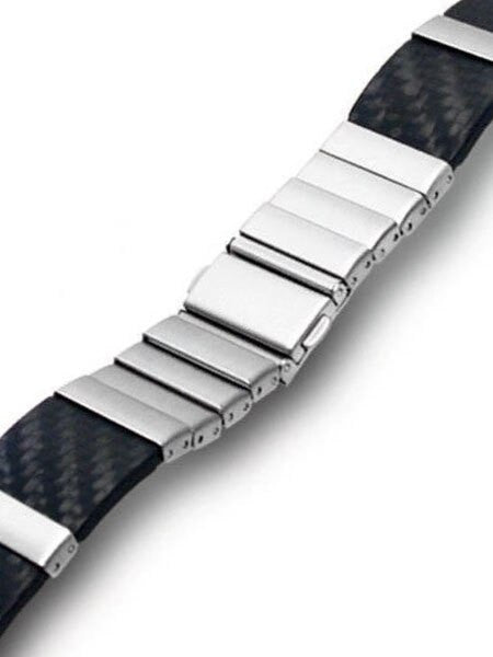 Vollmer Carbon Fiber and Stainless Steel Watch Bracelet #11032H7 (22mm)