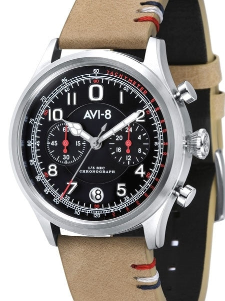 AVI-8 Flyboy Lafayfette Aviator Chronograph Watch #AV-4054-02