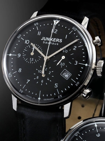 Junkers Bauhaus Swiss Quartz Chronograph with Domed Hesalite