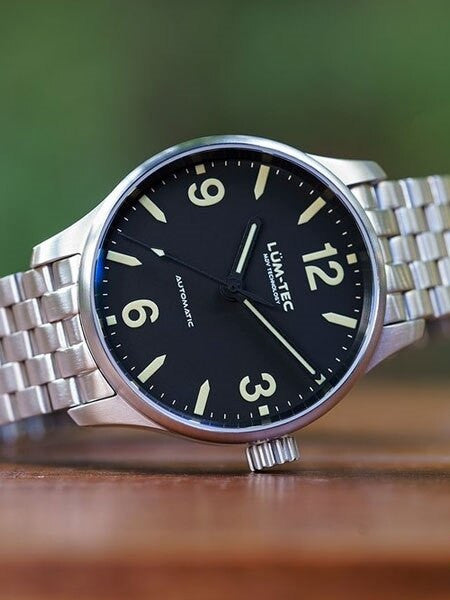 Lum-Tec 38mm Automatic Dress Watch with Double Curved AR Sapphire Crystal #C5