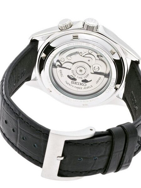 Seiko Black Dial Automatic Field Watch with 40mm Case, and Compass Bezel  #SARG007