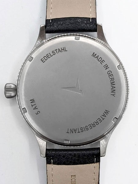 Messerschmitt Triple-X Fliegeruhr Watch with Black Leather Strap #ME-65BQ