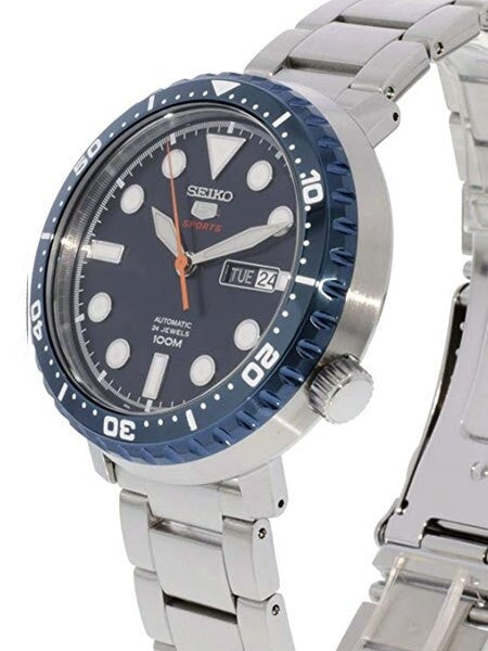 Scratch and Dent - Seiko 5 Sports Automatic 24-Jewel Bottle-Cap Watch with Dark Blue Dial #SRPC63K1