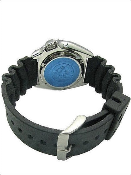 Seiko Automatic Dive Watch with Offset Crown and Rubber Dive Strap #SKX007K1