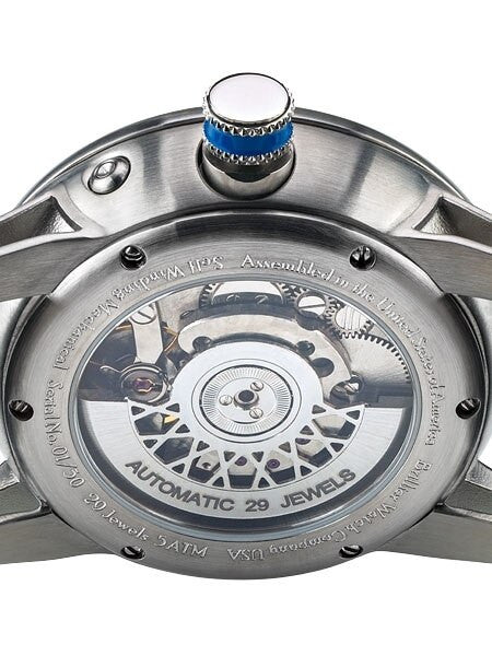 Brillier 43mm Klassique Mono (single hand) Automatic Watch with Moonphase, Big Date #BR-04