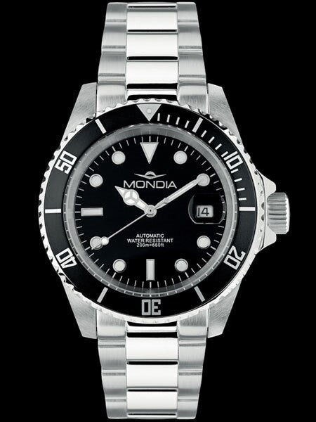 Mondia Classic Automatic Dive Watch with Black Dial #MI786SS-01BK-BM