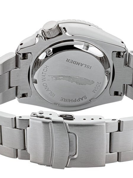 Islander Automatic Dive Watch with Solid-Link Bracelet, AR Sapphire Crystal, and Luminous Ceramic Bezel Insert #ISL-03