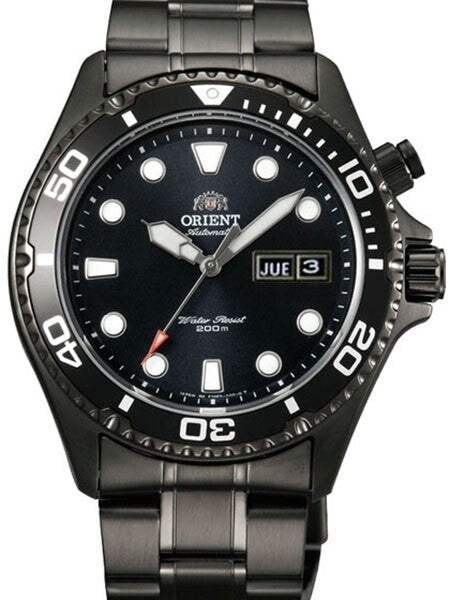 Orient Black Ray Raven 21-Jewel Automatic Dive Watch with Black