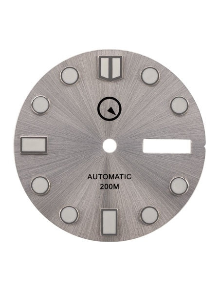 Silver Dial with SuperLuminova for Seiko 7S26, NH36 and 4R36 Movements #D06
