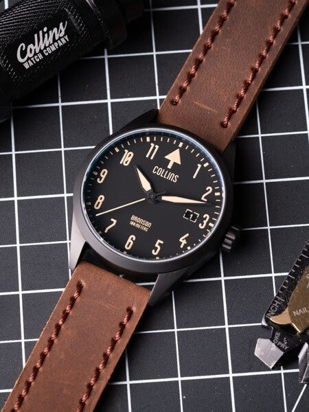 Collins Bronson Automatic Watch with 40mm Black PVD Case and AR Sapphire Crystal #CWA02
