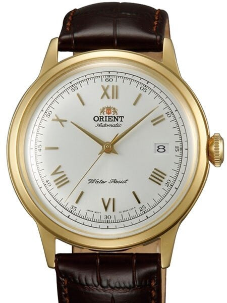 Orient Goldtone Automatic Dress Watch with White Dial, Roman Numerals #ER24009W