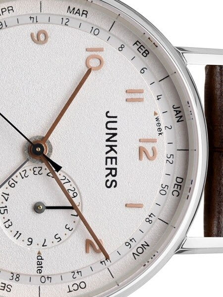 Junkers Eisvogel F13 Swiss Quartz Watch with Day, Week, Month #6734-4