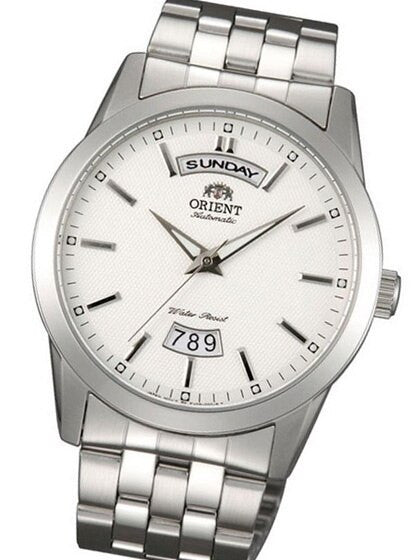 Scratch and Dent - Orient Union 21-Jewel Automatic Day and Date Watch with Stainless Steel Bracelet #EV0S003W-SND