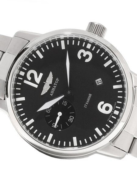 Aviator 45mm Mechanical, Hand Wind Watch with SuperLuminova Hands and Markers #6975645B