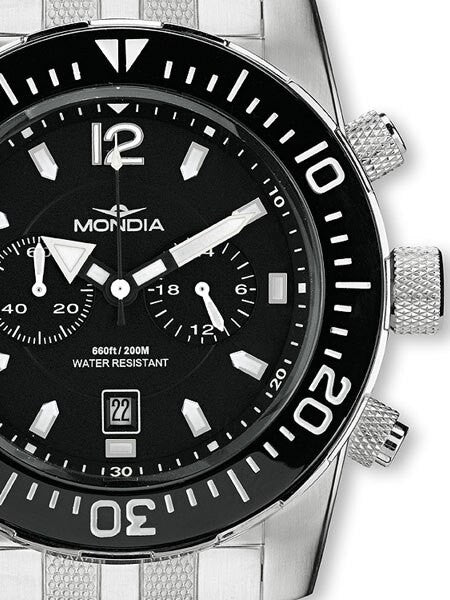 Mondia Wave Swiss Quartz Chronograph Dive Watch with a Ceramic Bezel #1-691-1