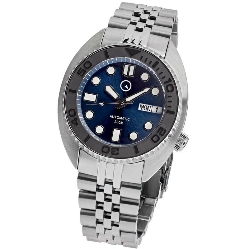 Islander Blue Dial Automatic Dive Watch with AR Dome Sapphire Crystal, and Embossed Ceramic Bezel Insert #ISL-69