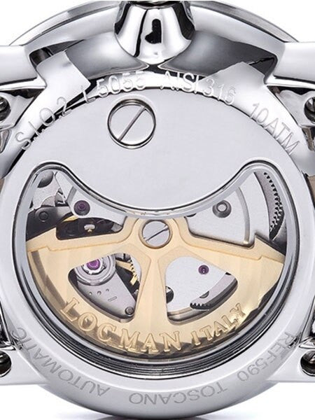 Locman Toscano Collection 100 Meter Automatic Watch with 42mm Stainless Steel Case #0590V12-00MWPSA